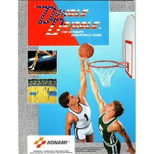 Double Dribble 1986 Konami Arcade Game Promo Flyer Basketball USA